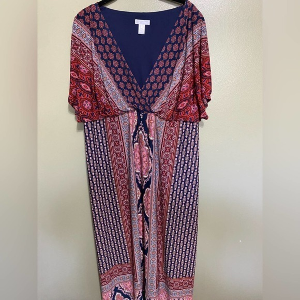 London Times Maxi Dress, Size 1X‎
